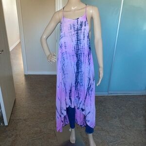 Two Tone Pink Batik beach cover up